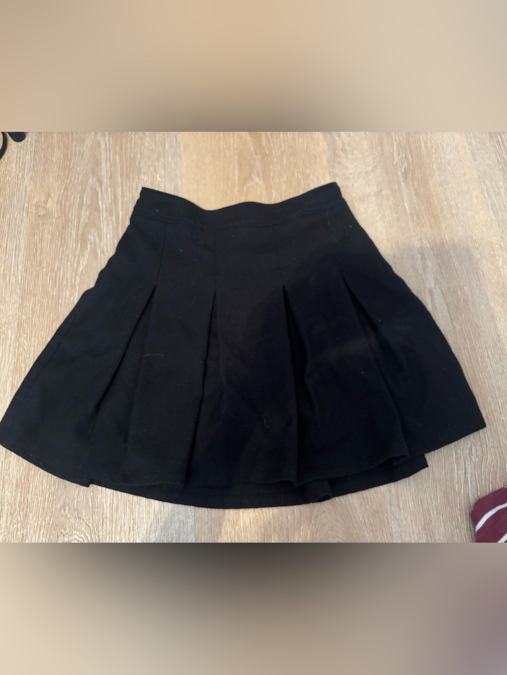 Hollister Black Pleated Mini Skirt